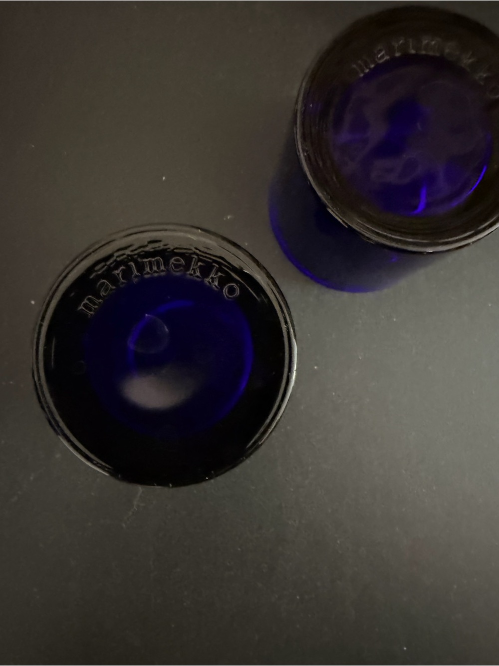 Marimekko cobalt Blue votive candle holders
